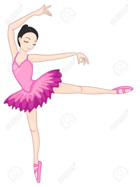 Illustration Of A Ballerina Pose On White Royalty Free