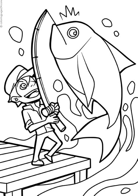 fisherman coloring pages books    printable