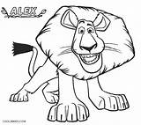 Madagascar Coloring Pages Alex Printable Kids Cool2bkids sketch template