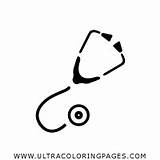 Stethoscope Colorare sketch template