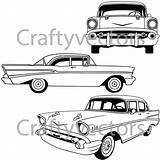 1957 Chevrolet Drawings sketch template
