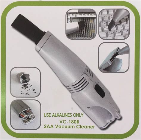 sharper mini desktop vacuum cleaner whiteuse alkalines  original design  patented