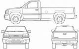 Gmc Blueprint Blueprints Pickup Camionetas Camioneta Cab Trucks Carro Carblueprints Hilux Coches sketch template