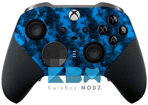 custom blue defected xbox  elite series  controller