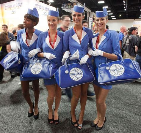 pan am girls at comic con with bags 640×605 pixels vintage fun collectables pinterest