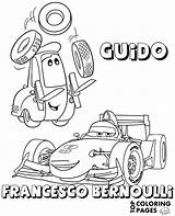 Francesco Bernoulli Coloring Guido Cars Pages Print Color Getcolorings sketch template