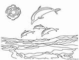 Coloring Pages Dolphins Hard Beach Open Click Small Version Large sketch template