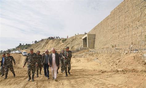 dpm and defense minister pokharel inspected work in