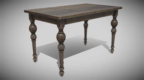 wooden table    model  sergeilihandristov