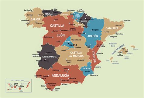 mapa de espana datos interesantes  informacion sobre el pais
