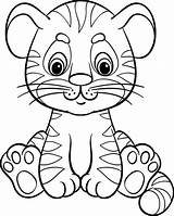 Facili Mewarnai Pintar Harimau Tigre Facile Disegnare Animali Onça Tigres Dieren Tigri Semplici Kleurplaten Schattig Pourfemme Mamma Tamanho Tk Pato sketch template