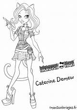 Demew Catrine Monster High sketch template