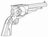 Drawing Revolver sketch template