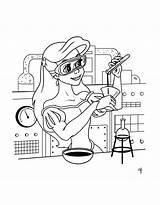 Coloring Pages Scientist Science Mad Barbie Kids Mermaid Little Girls Choose Board Ariel Tools sketch template