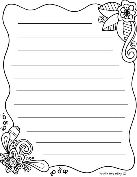 picture writing paper printable spring coloring pages spring