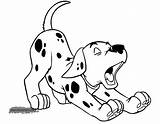 101 Coloring Pages Dalmatians Puppy Disney Yawning Book Tone Two Printable Walking Cute sketch template