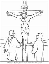 Crucifixion Jesus Coloring Pages Getdrawings sketch template