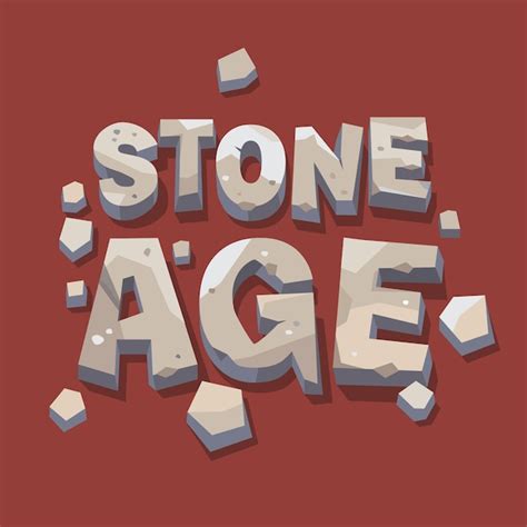 vector stone age writing  letters