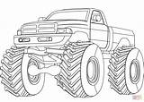 Monster Truck Coloring Pages Printable Drawing sketch template