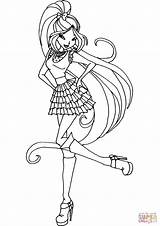 Winx Flora Club Coloring Pages Season Drawing Bloom Color Layla Drawings Print Printable sketch template