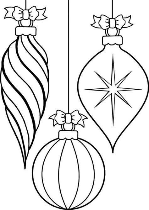 easy christmas ornaments coloring pages