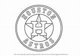 Astros Houston Logo Draw Drawing Mlb Coloring Pages Step Kids Baseball Logos Learn Tutorials Tutorial Team Adults Teams sketch template