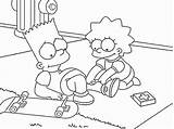 Coloring Simpson Pages Marge Getcolorings sketch template