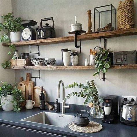 beautiful wooden shelves  modern kitchens simplified kitchen storage ideas