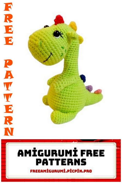 cute  dinosaur amigurumi  crochet pattern