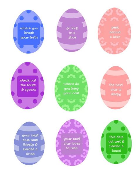 easter egg hunt clues {with free printable } in 2020