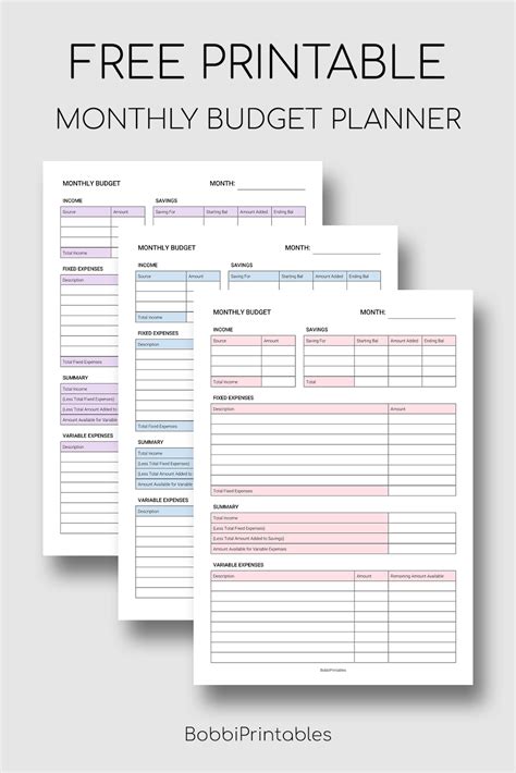 printable monthly budget planner handtiklo
