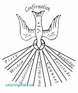 Confirmation Holy Spirit Catholic Drawing Gifts Coloring Pages Drawings Symbols Bishops Pentecost Paraclete Sunday Ghost Color Printable Yahoo Search Results sketch template
