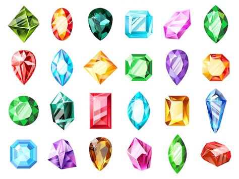 premium vector crystal jewel gems crystal diamond gem jewels game