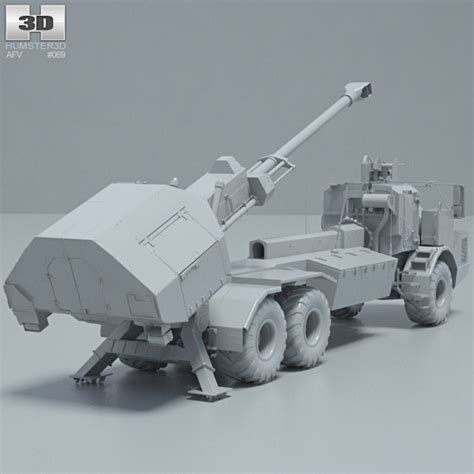 archer artillery system 3d model hum3d