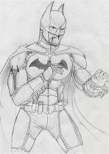Arkham Batman sketch template