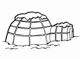 House Ice Coloring Igloo Game Print sketch template