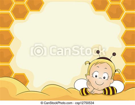 baby bijenkorf meisje frame frame bij bijenkorf kostuum baby het glimlachen meisje