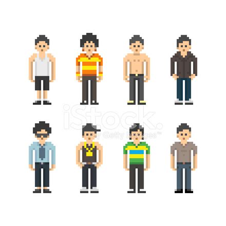 people  pixel art style stock photo royalty  freeimages