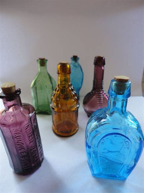 Miniature Bottles For Little Smiles Colored Glass Bottles Miniature