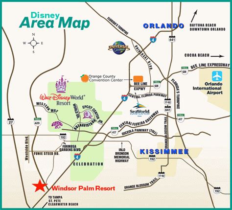 area map disney rental