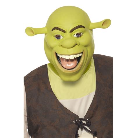 adult licensed shrek mask ogre latex full head fancy dress costume