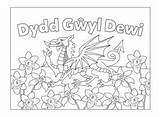 St Wales Davids David Dewi Colour Saint Welsh Dydd Children Kids National Crafts Cards Happy Quiz Choose Board Ichild sketch template