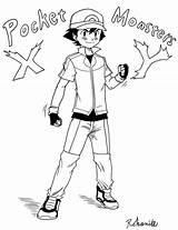 Ash Pokemon Coloring Ketchum Pages Xy Drawing Trainer Outfit Color Printable Getdrawings Deviantart Getcolorings Anime Attractive Manga Print Coloringhome Popular sketch template