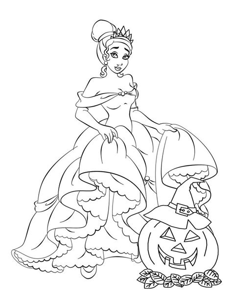 disney princess halloween coloring pages