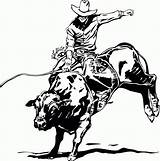Bull Riding Rodeo Clip Coloring Clipart Western Drawing Pbr Pages Cowboy Drawings Riders Dalton Canby Pro Rider Stickers Decal Clinic sketch template