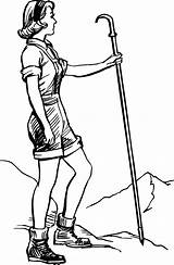 Hiking Drawing Hiker Clipart Girl Mountain Scouts Hike Transparent Boy Mountaineering Getdrawings Female Openclipart Scout Scouting America Svg Webstockreview Drawings sketch template
