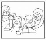 Deberes Ninos Abuelos Niños Colorea Nietos Paratiritis sketch template