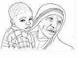 Coloring Pages Matilda Teresa Catholic Mother Beautiful Incredible St Waltzing Getdrawings Auto sketch template