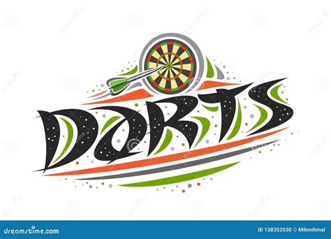 vector logo  darts stock vector illustration  competition