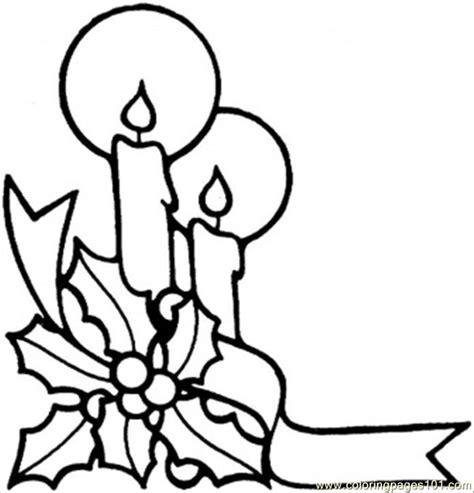 coloring pages candles  christmas  decorations